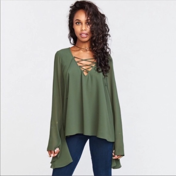 Show Me Your MuMu Tops - NWT show me your Mumu the zuko bell sleeve top XS